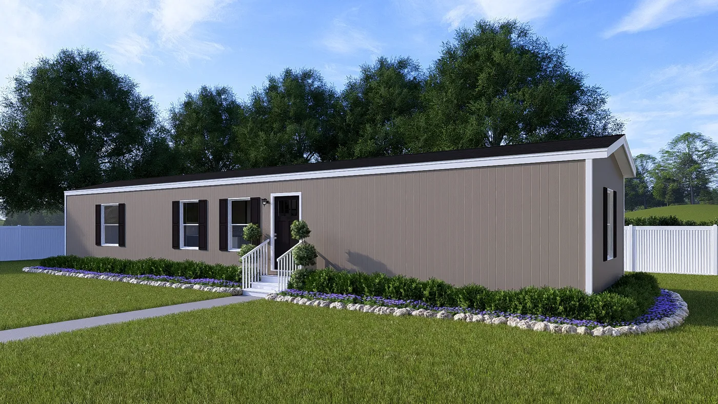 The INTUITION Exterior in Clay. This Manufactured Mobile Home features 3 bedrooms and 2 baths.