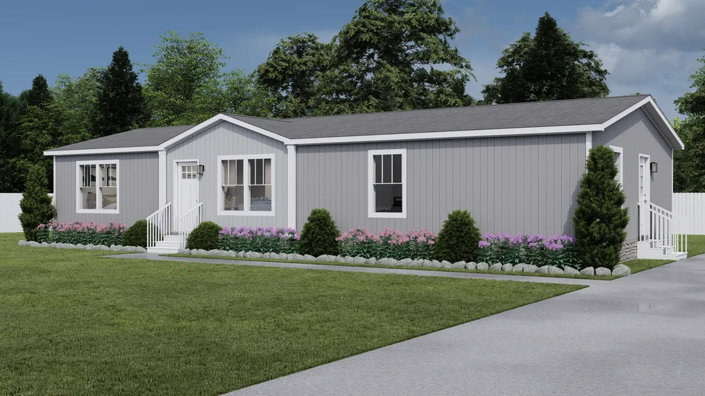 The BROWN EYED GIRL Exterior. This Manufactured Mobile Home features 4 bedrooms and 2 baths. Statue Garden, Solitary State and Delicate White. 