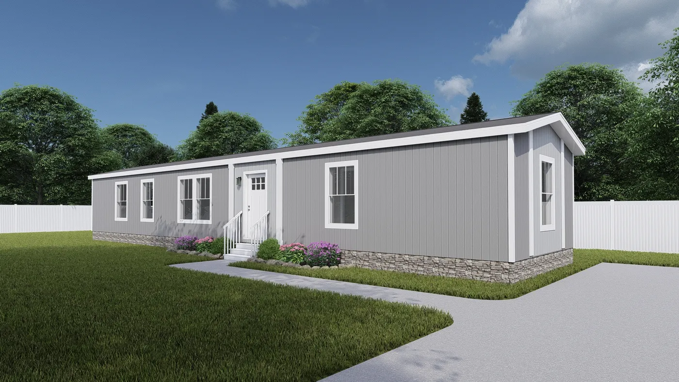 The RHYTHM NATION Exterior. This Manufactured Mobile Home features 3 bedrooms and 2 baths.