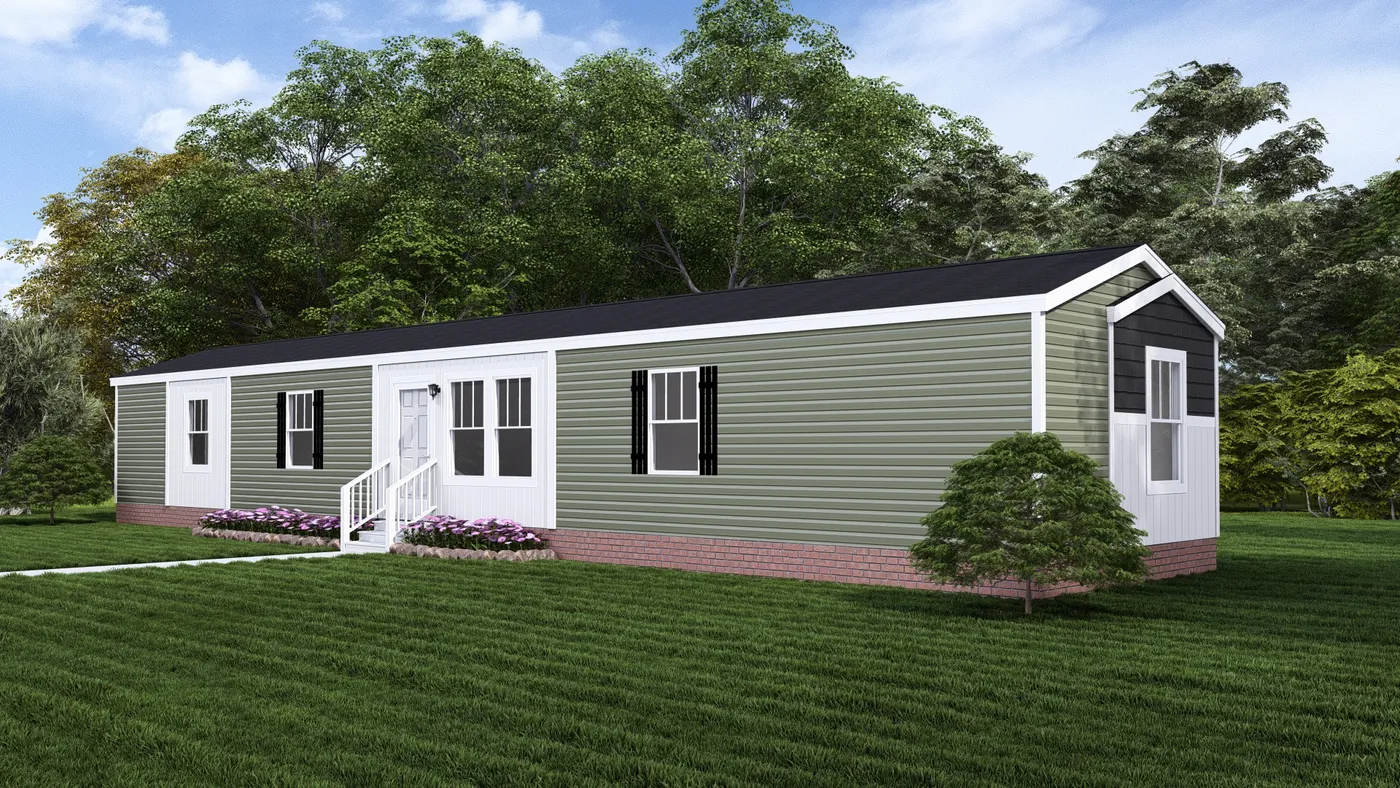 The BABY BOUJEE Exterior. This Manufactured Mobile Home features 3 bedrooms and 2 baths.