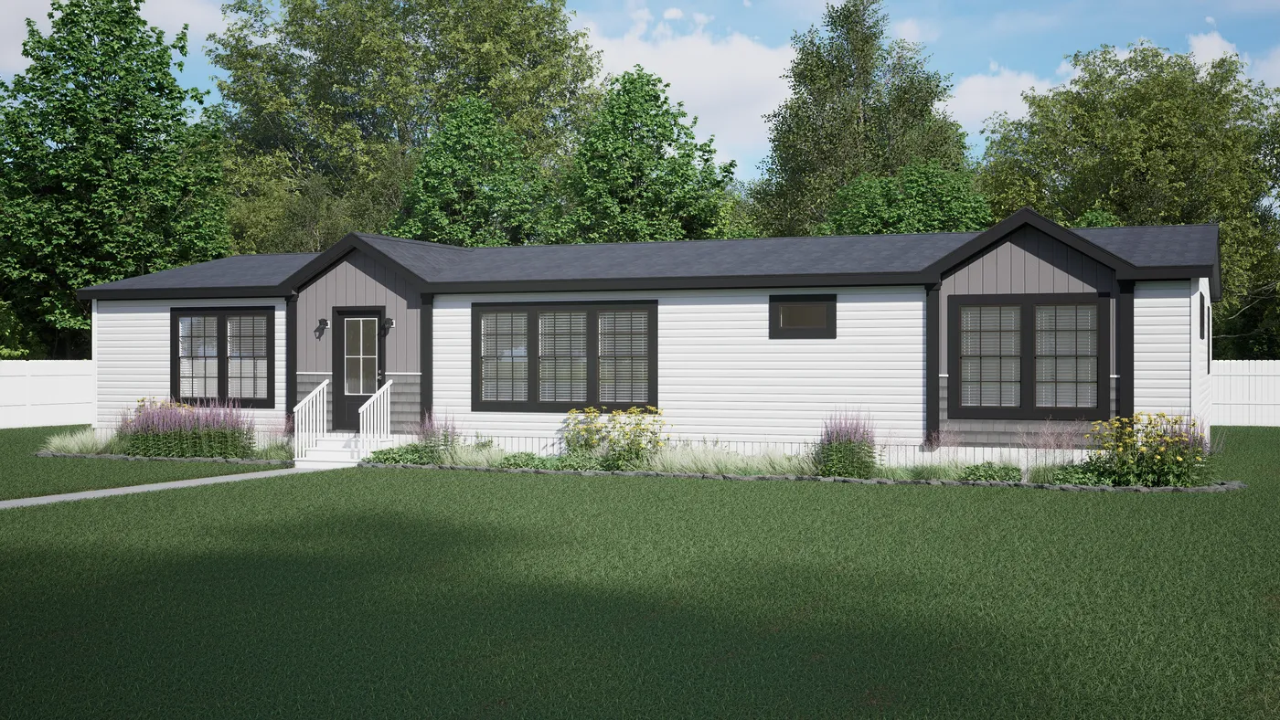The THE REED Exterior. This Manufactured Mobile Home features 3 bedrooms and 2 baths.