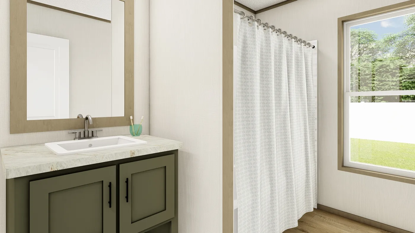 The EXPLORER NEW Exterior. This Manufactured Mobile Home features 3 bedrooms and 2 baths.