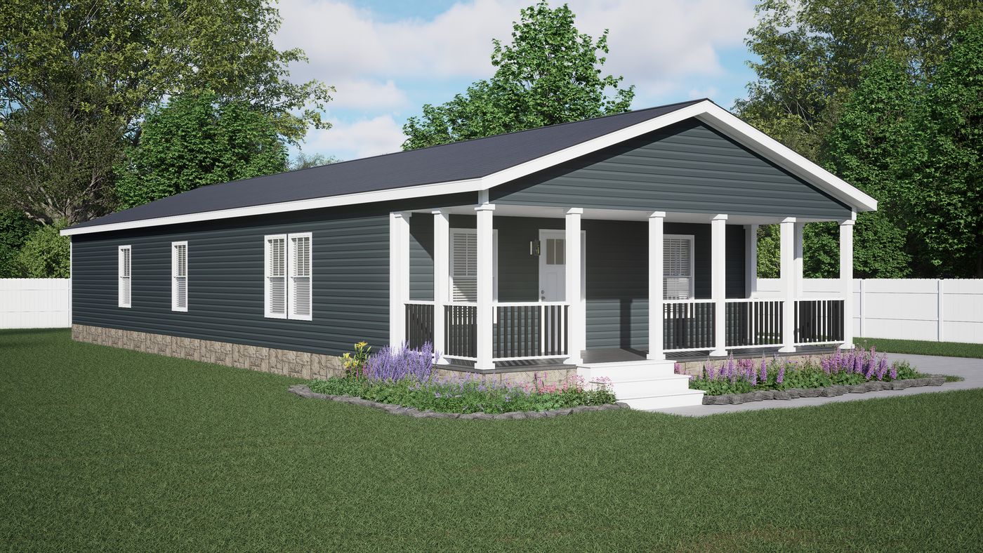 The 2600 "CADDIE" 6828 Exterior. This Manufactured Mobile Home features 3 bedrooms and 2 baths.