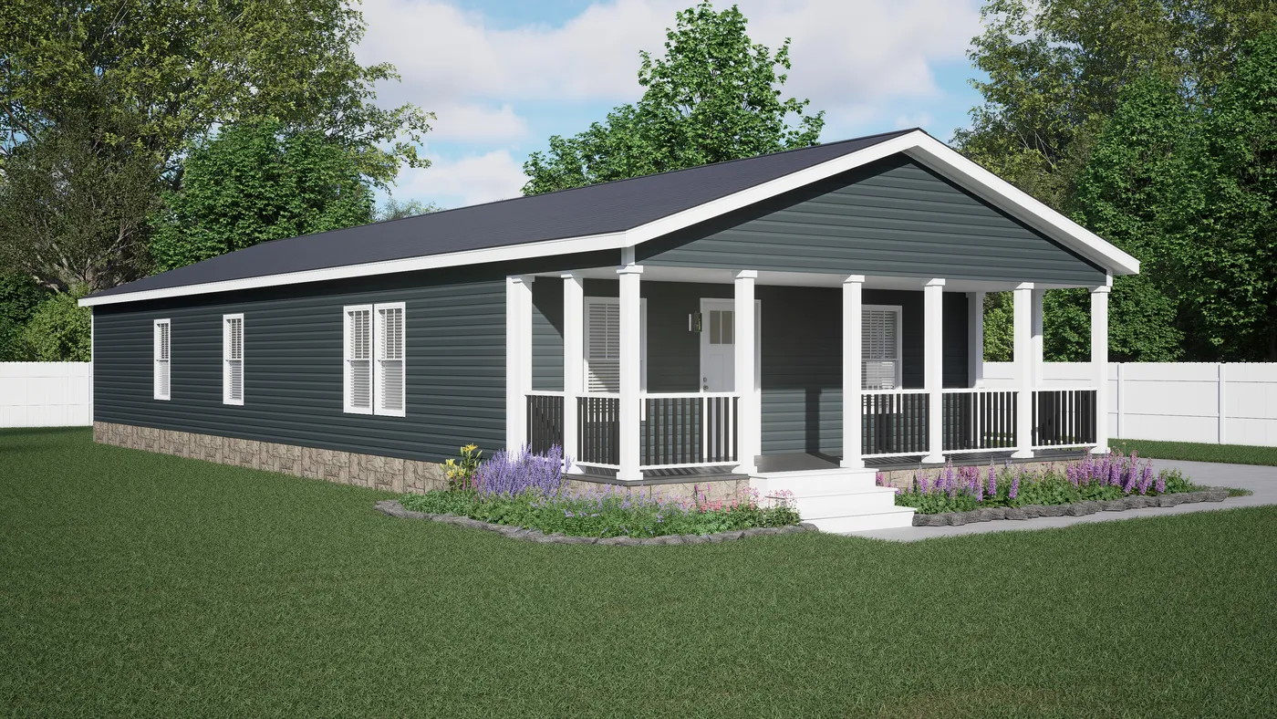 The 2600 "CADDIE" 6828 Exterior. This Manufactured Mobile Home features 3 bedrooms and 2 baths.