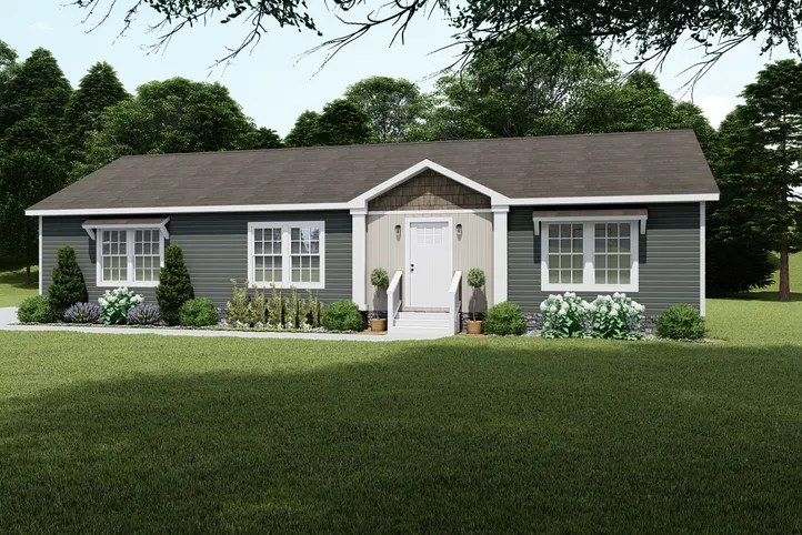 The 1439 CAROLINA "MAGNOLIA" Exterior. This Manufactured Mobile Home features 3 bedrooms and 2 baths.