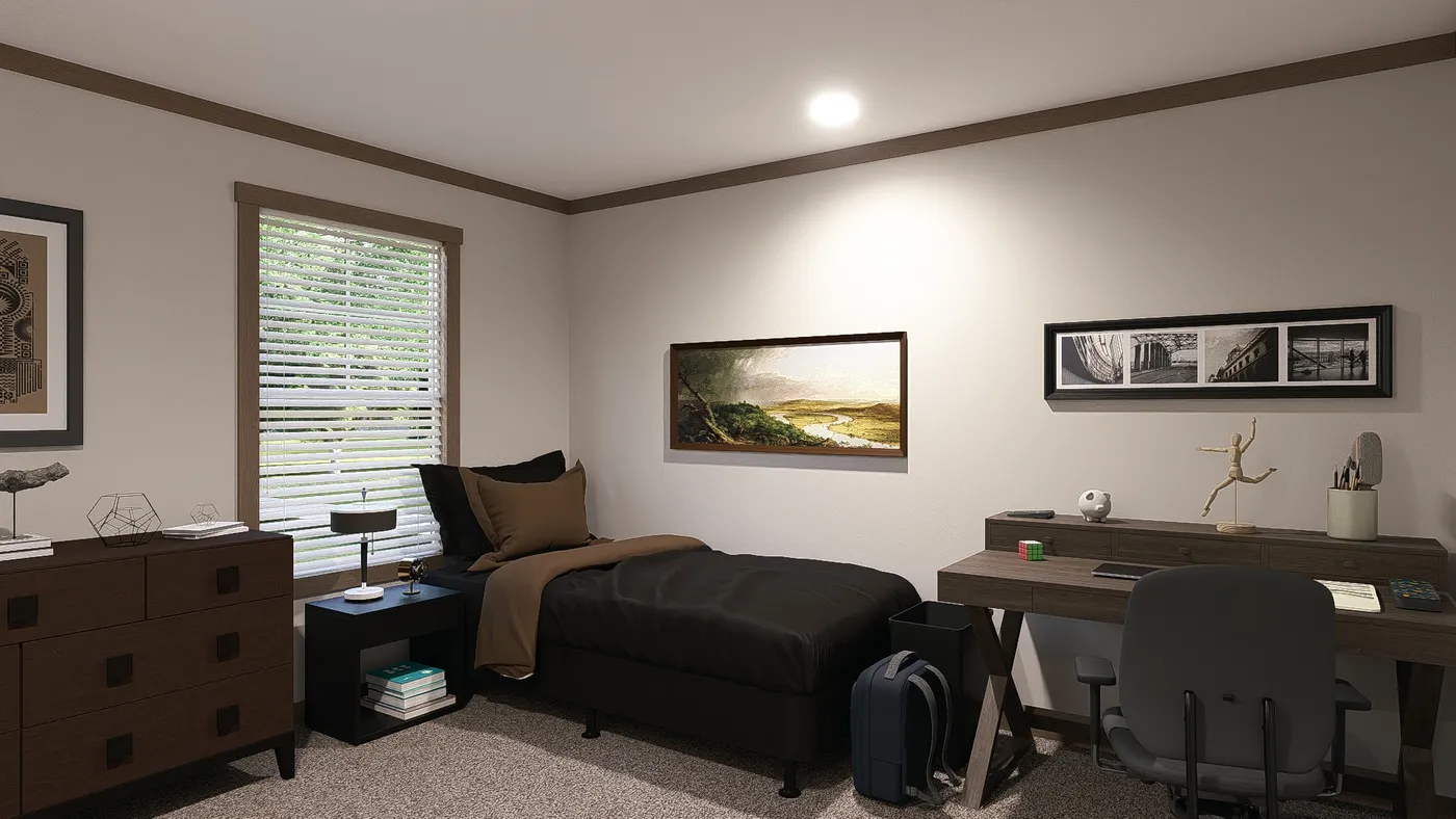 The TINSLEY Exterior. This Manufactured Mobile Home features 4 bedrooms and 2 baths.