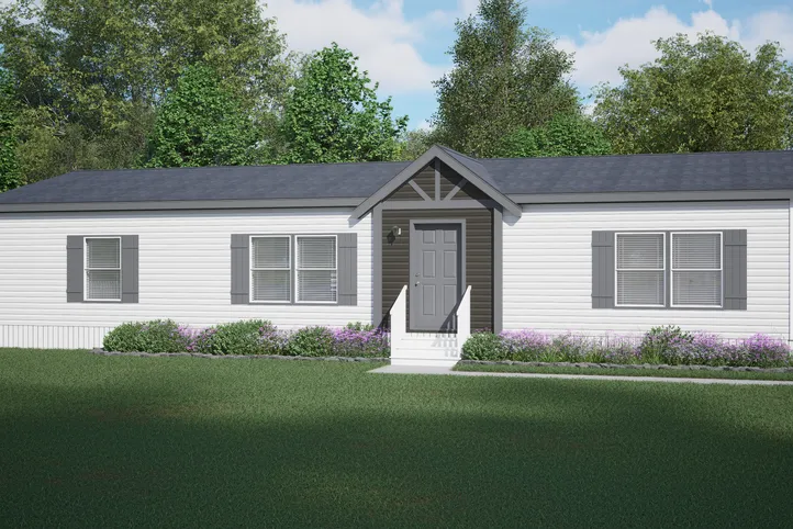 The NUMBER ONE Exterior. This Manufactured Mobile Home features 3 bedrooms and 2 baths.