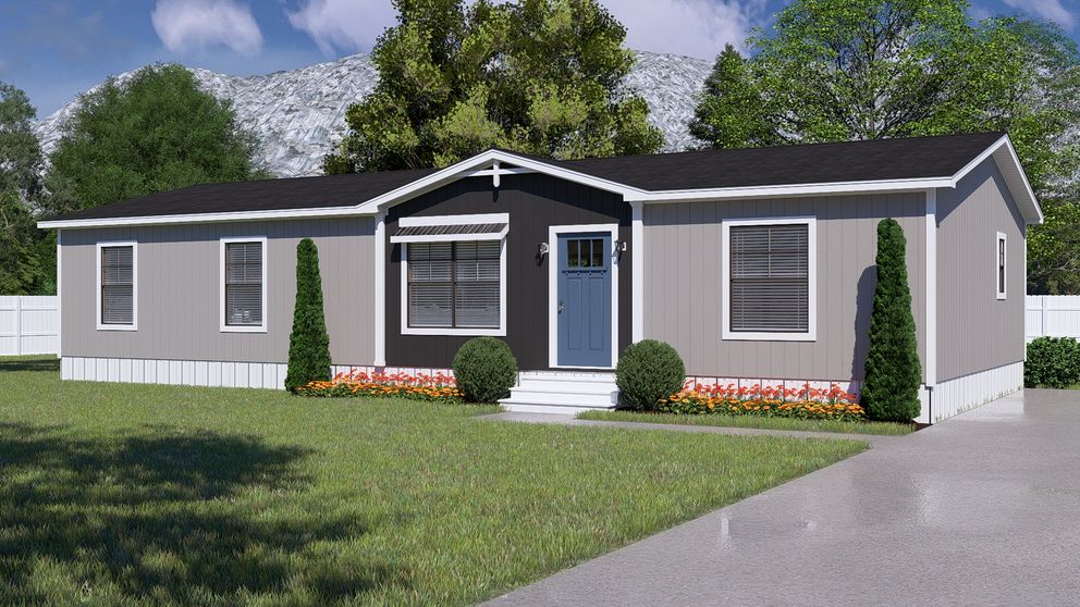 The EMILIE Exterior. This Manufactured Mobile Home features 3 bedrooms and 2 baths.