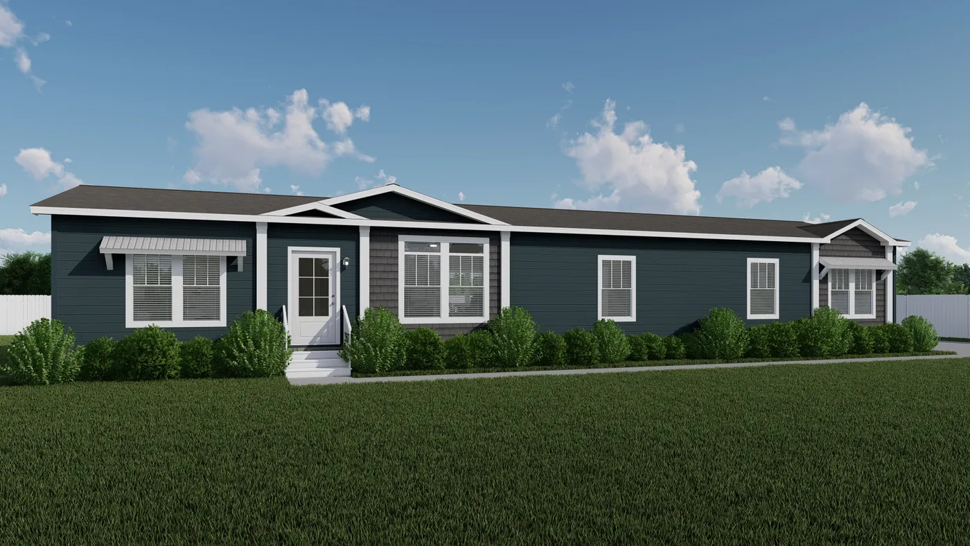 The THE FUJI Exterior. This Manufactured Mobile Home features 4 bedrooms and 3 baths.