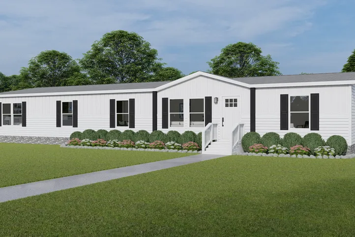The EVEREST Exterior. This Manufactured Mobile Home features 4 bedrooms and 2 baths.
