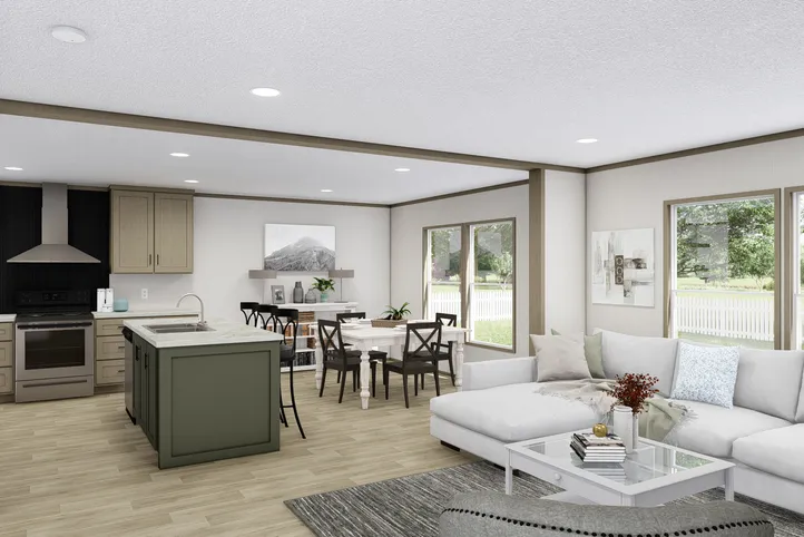 The COOK Exterior. This Manufactured Mobile Home features 3 bedrooms and 2 baths.