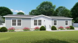 The 5410 "RIVER" 5628 Exterior. This Manufactured Mobile Home features 3 bedrooms and 2 baths.