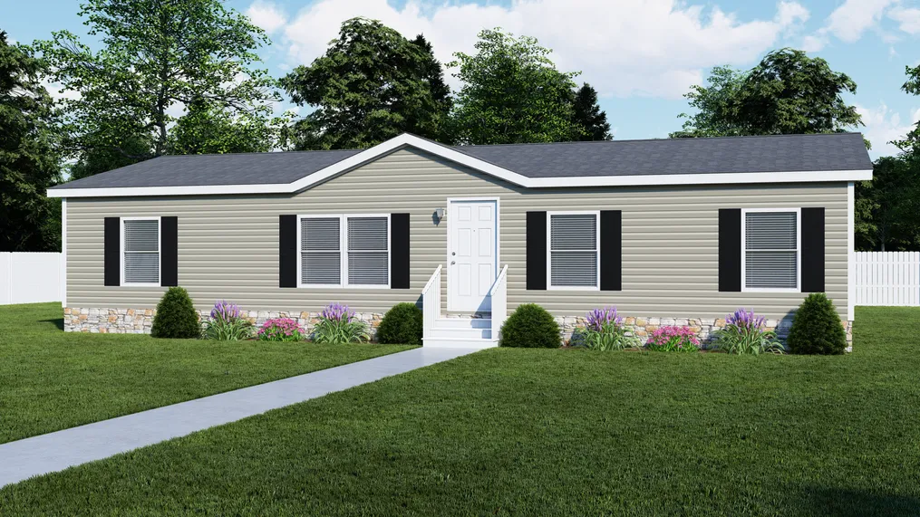The HARDIN Exterior. This Manufactured Mobile Home features 3 bedrooms and 2 baths.