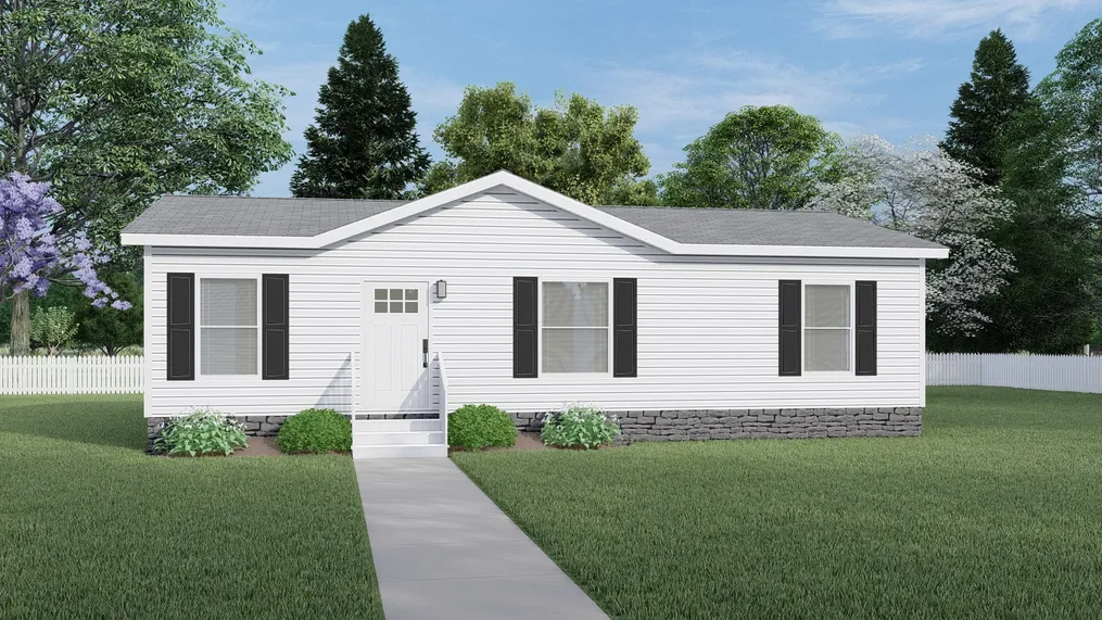 Basic - White. The DRAKE Exterior. This Manufactured Mobile Home features 3 bedrooms and 2 baths.