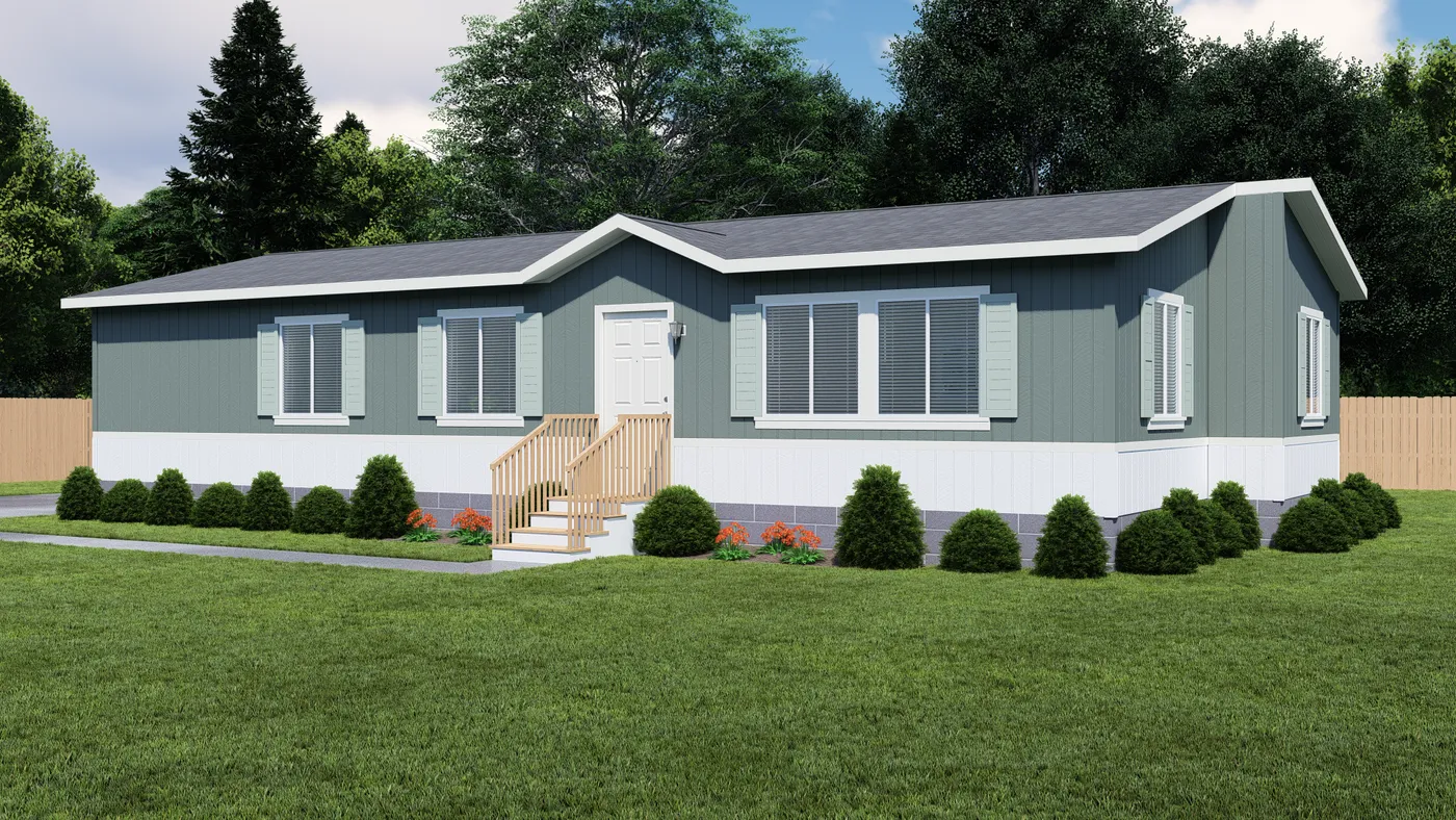 The FAIRPOINT 24523H Optional Cottage Exterior. This Manufactured Mobile Home features 3 bedrooms and 2 baths.