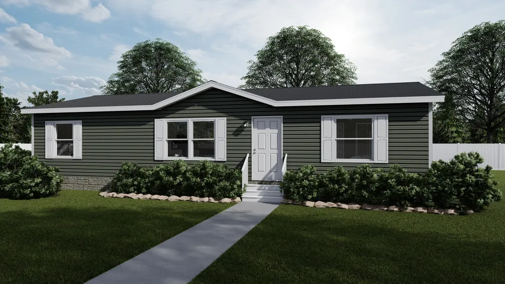 The LEGEND 28X48 Exterior. This Manufactured Mobile Home features 3 bedrooms and 2 baths.