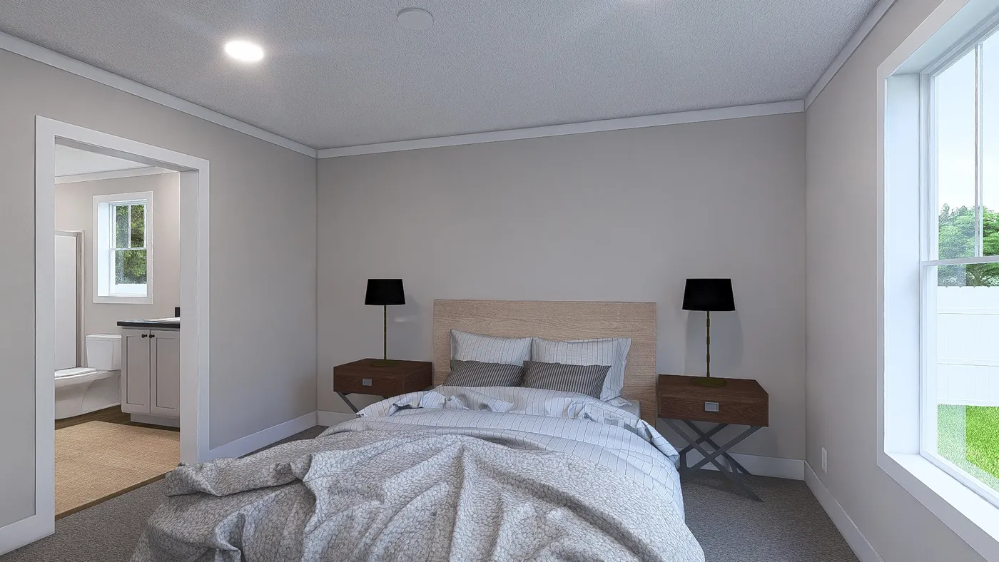 The UNDER PRESSURE Exterior. This Manufactured Mobile Home features 3 bedrooms and 2 baths.