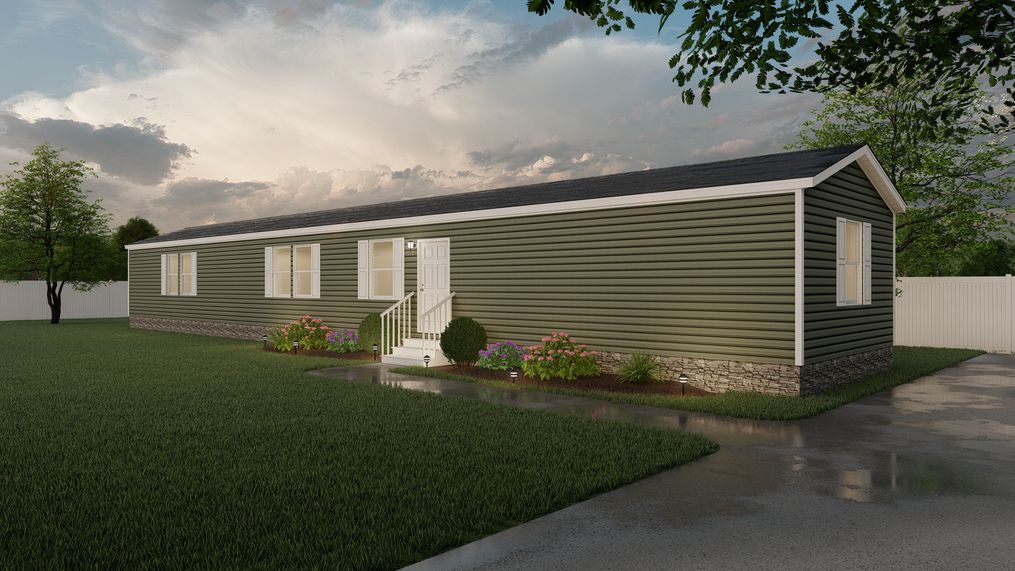 The MAJOR Exterior. This Manufactured Mobile Home features 3 bedrooms and 2 baths.