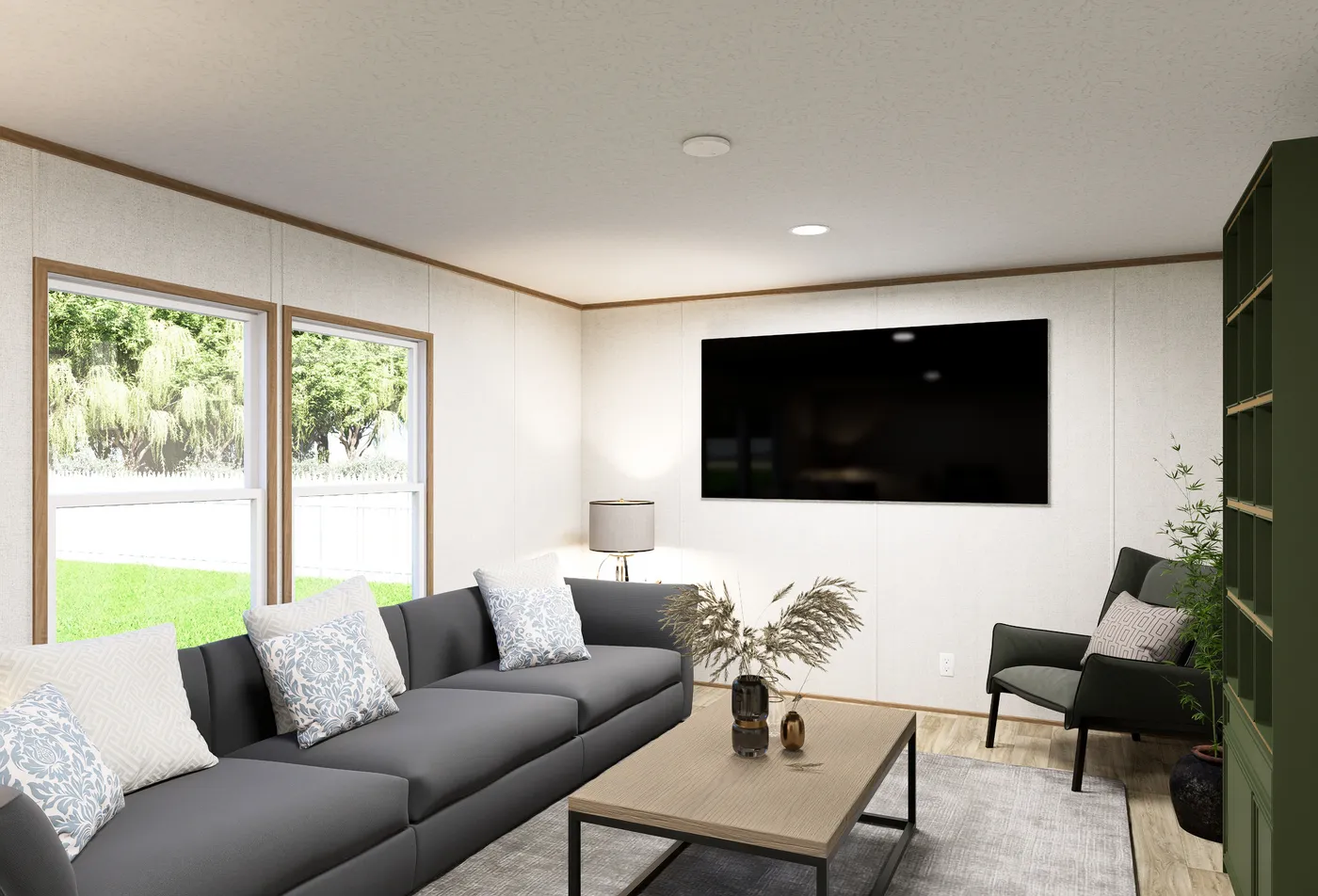 The HAVEN  28X60 Exterior. This Manufactured Mobile Home features 3 bedrooms and 2 baths.