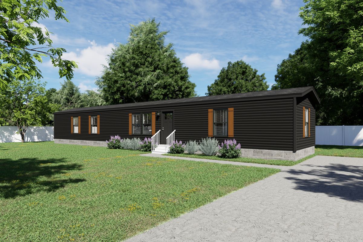The THE TRUMAN Exterior. This Manufactured Mobile Home features 3 bedrooms and 2 baths.