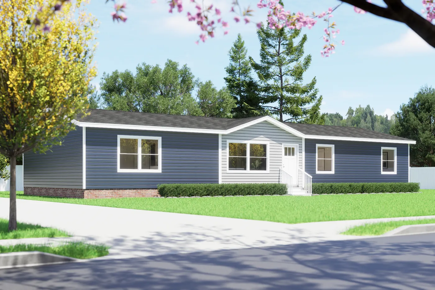 The ULTRA PRO HERCULES 28X68 3BR Exterior. This Manufactured Mobile Home features 3 bedrooms and 2 baths.