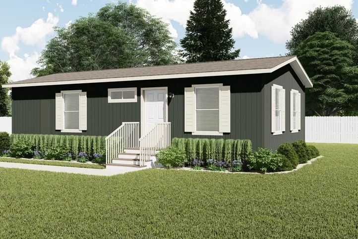 The FAIRPOINT 20382B Standard Exterior. This Manufactured Mobile Home features 2 bedrooms and 2 baths.