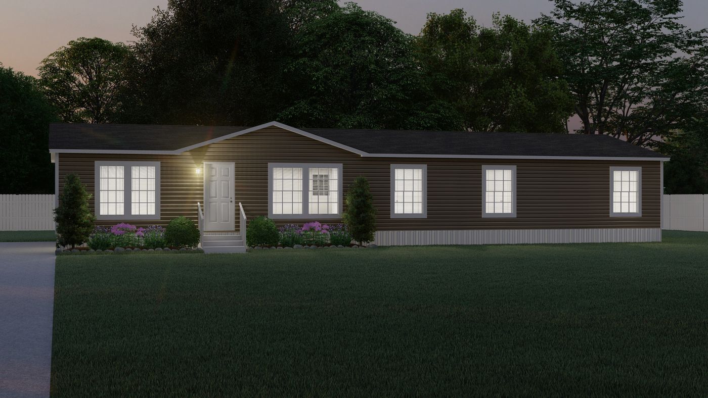 The THE TYRA II Exterior. This Manufactured Mobile Home features 4 bedrooms and 2 baths.