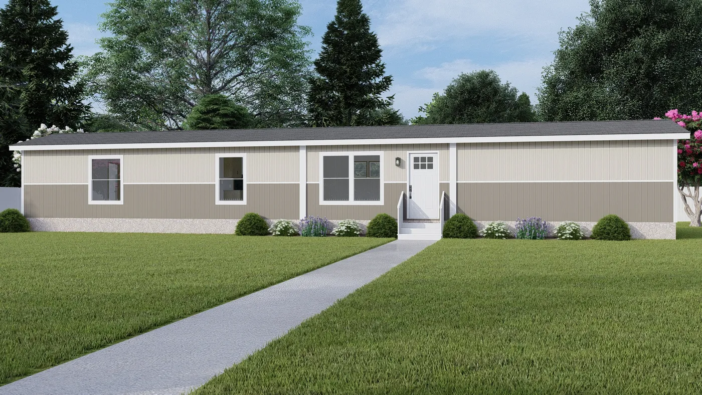 Southern Ranch - Stonehenge. The MAGELLAN Exterior. This Manufactured Mobile Home features 3 bedrooms and 2 baths.