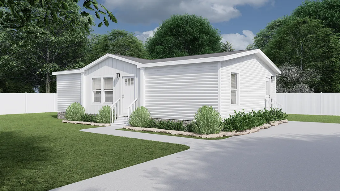 The SWEET DREAMS Exterior. This Manufactured Mobile Home features 3 bedrooms and 2 baths.