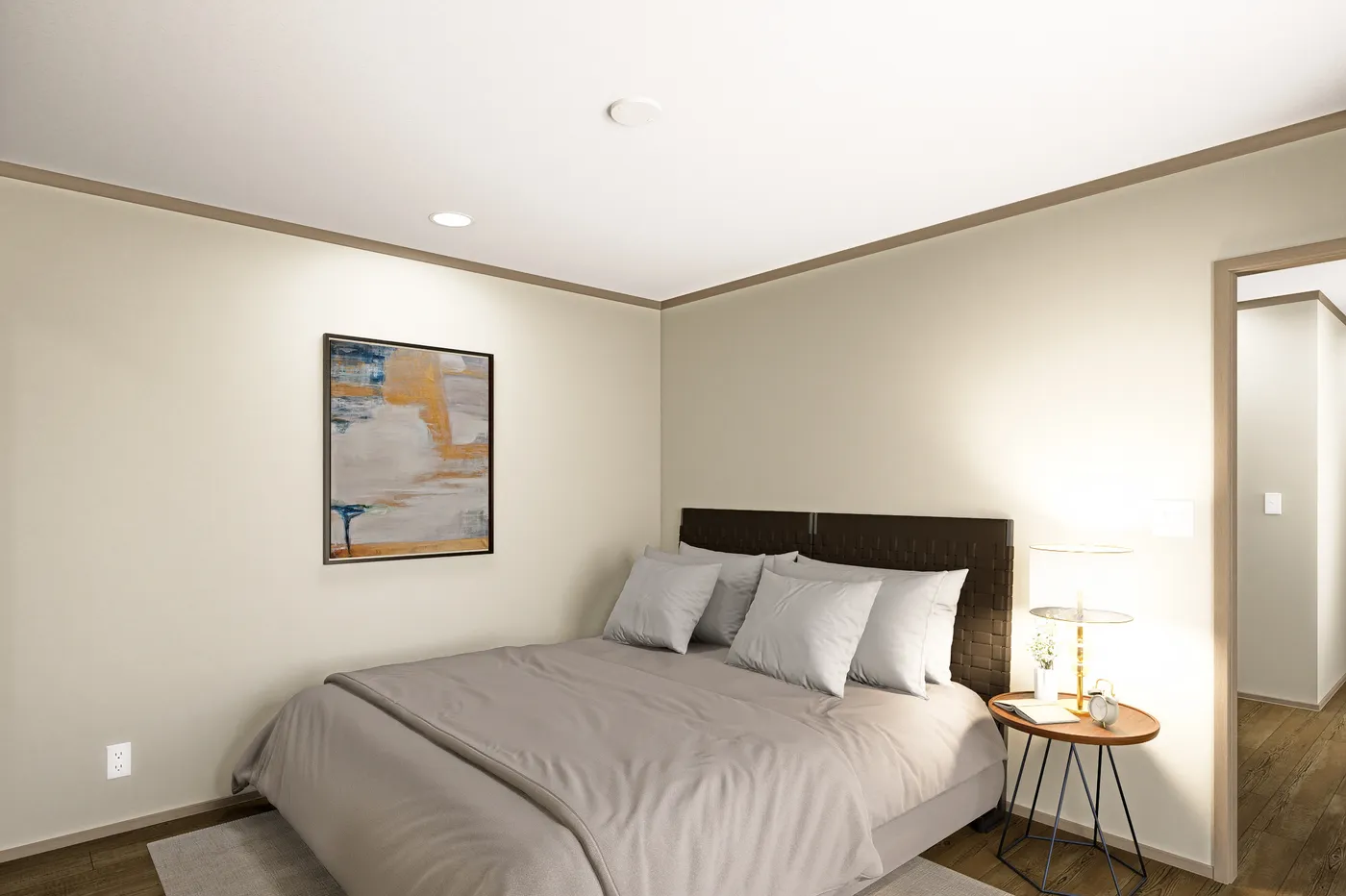 The CORTES Exterior. This Manufactured Mobile Home features 2 bedrooms and 2 baths.