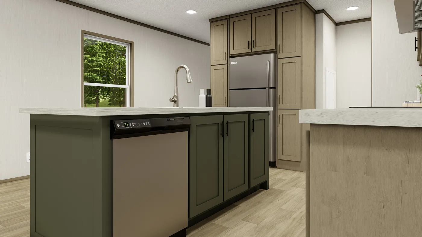 The VOYAGE Exterior. This Manufactured Mobile Home features 3 bedrooms and 2 baths.
