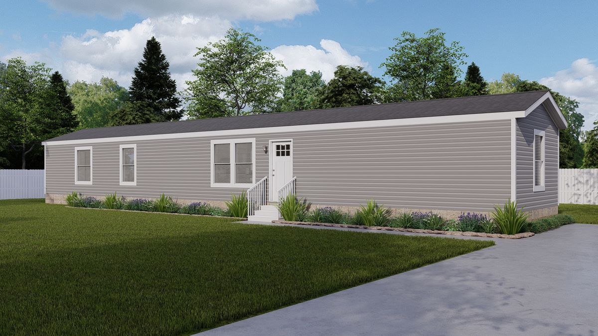 The 7616-4714 THE PULSE Exterior. This Manufactured Mobile Home features 3 bedrooms and 2 baths.