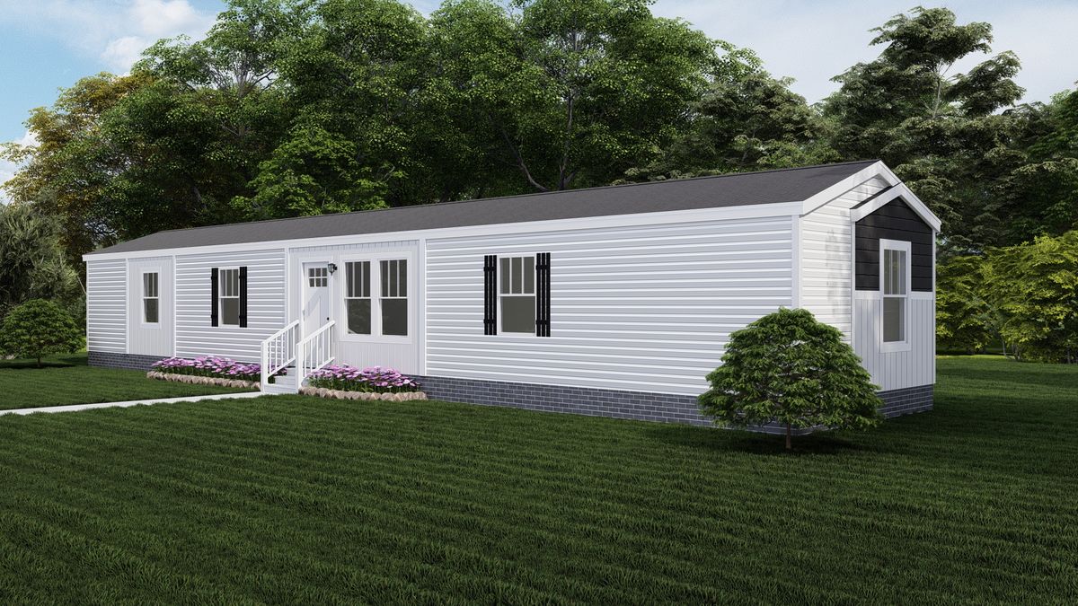 The BABY BOUJEE Exterior. This Manufactured Mobile Home features 3 bedrooms and 2 baths.