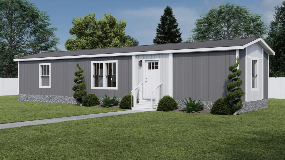 The STILL THE ONE Exterior. This Manufactured Mobile Home features 2 bedrooms and 2 baths.