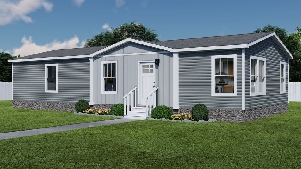 The AFRICA Exterior. This Manufactured Mobile Home features 3 bedrooms and 2 baths.