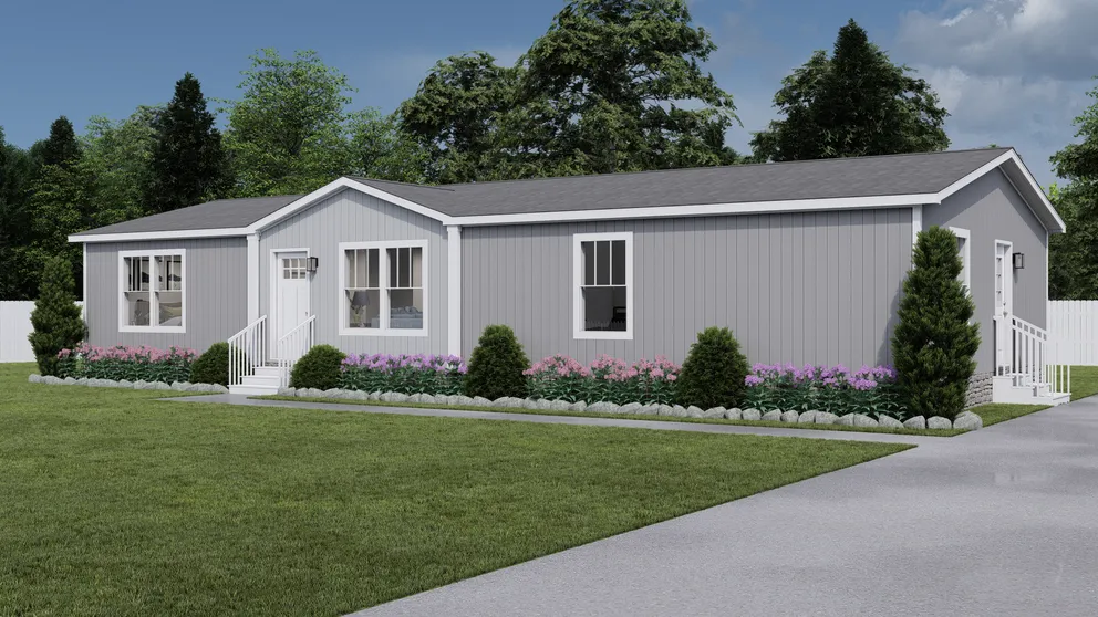 The BROWN EYED GIRL Exterior. This Manufactured Mobile Home features 4 bedrooms and 2 baths.