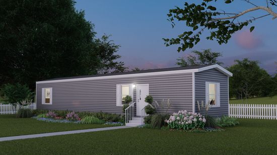 The BLISS Exterior. This Manufactured Mobile Home features 2 bedrooms and 1 bath.