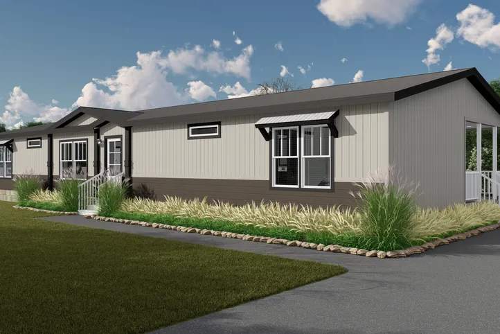 The THE CHANEL Exterior. This Manufactured Mobile Home features 4 bedrooms and 3 baths.
