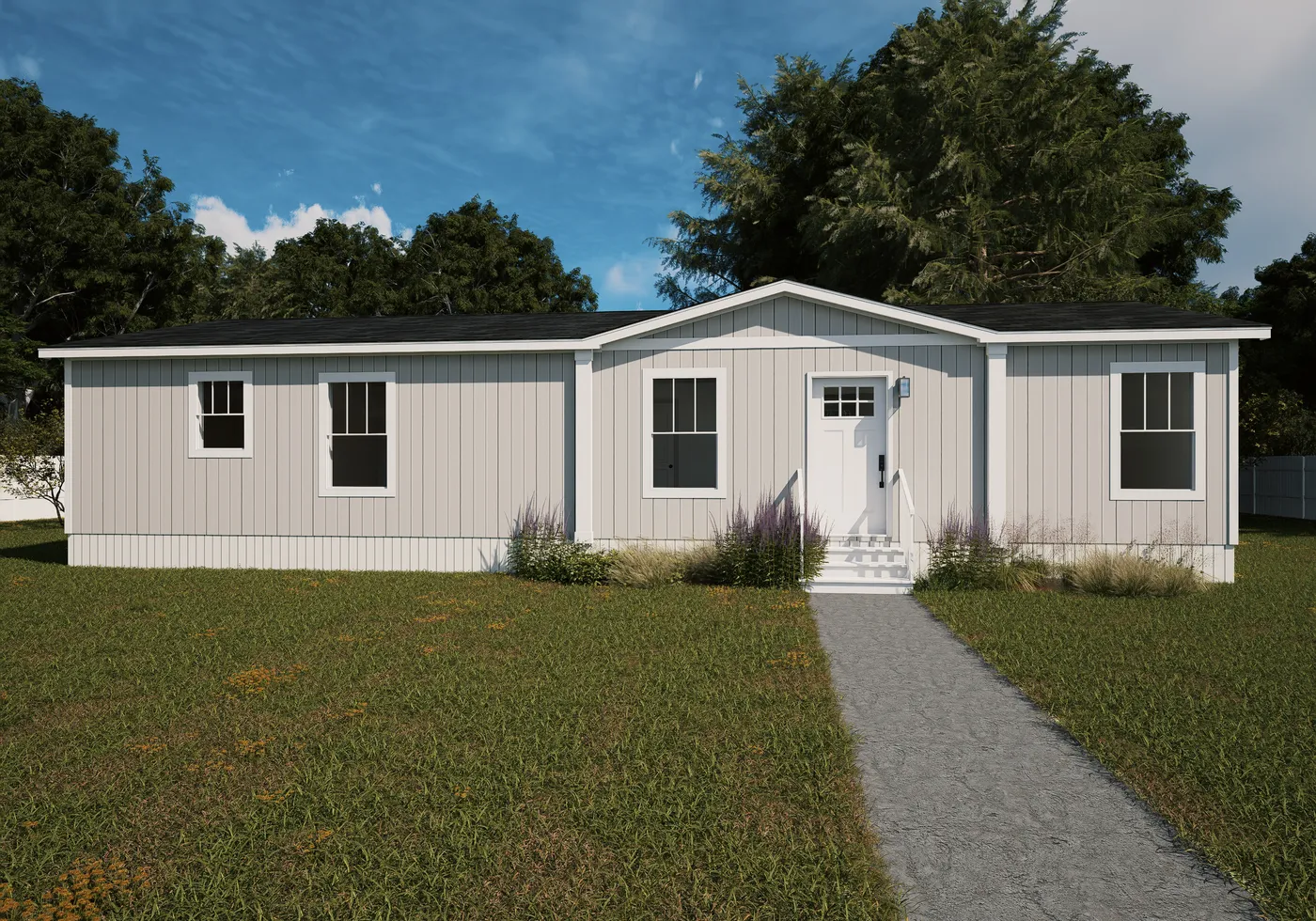 The BALLAD Exterior. This Manufactured Mobile Home features 3 bedrooms and 2 baths.