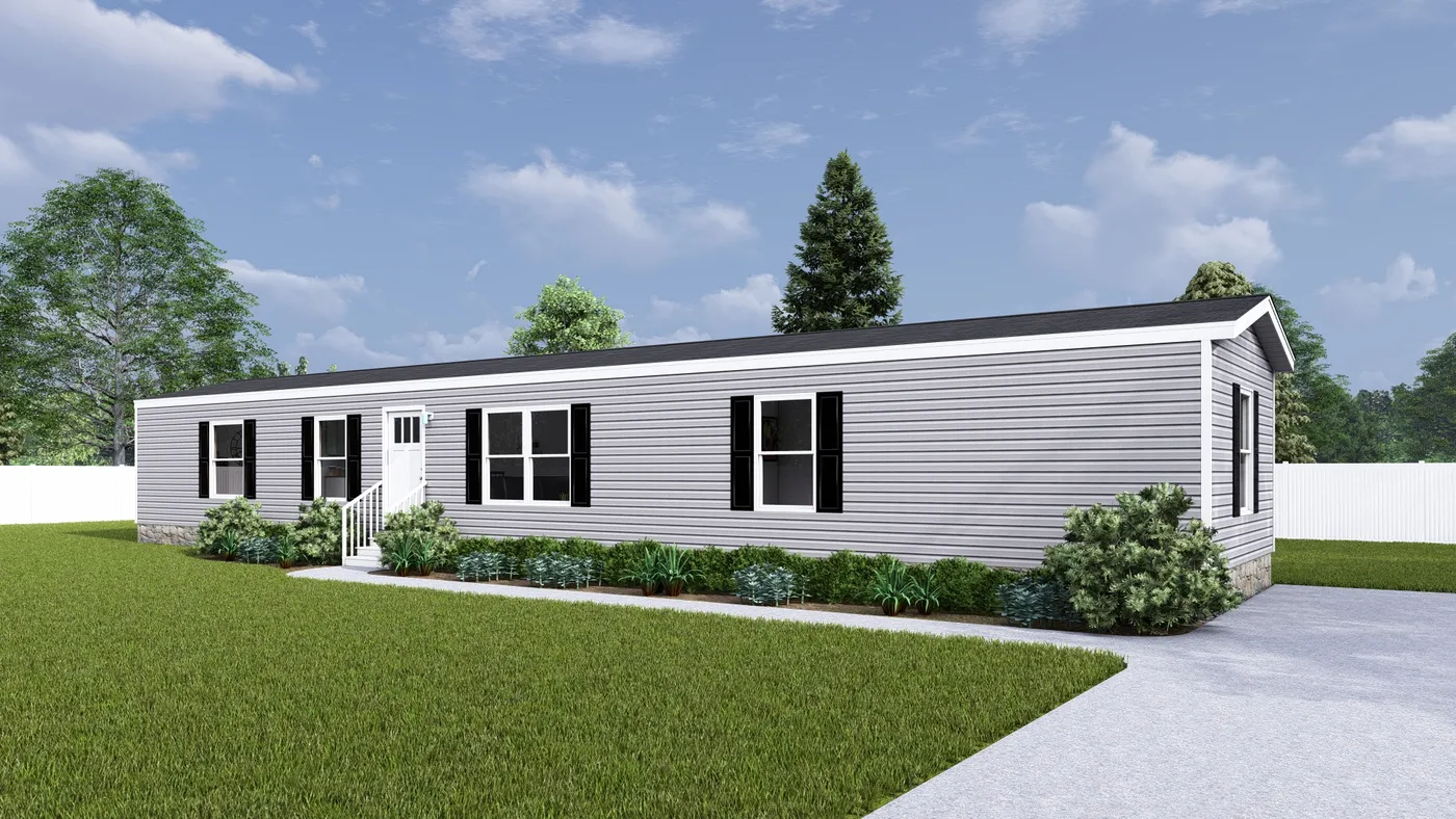 The LEGEND 16X72 COASTAL BREEZE I Exterior. This Manufactured Mobile Home features 3 bedrooms and 2 baths.