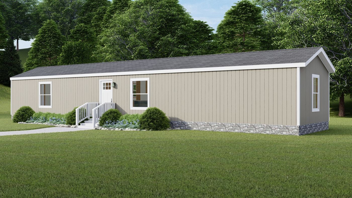 The TUSCANY Exterior. This Manufactured Mobile Home features 2 bedrooms and 2 baths.