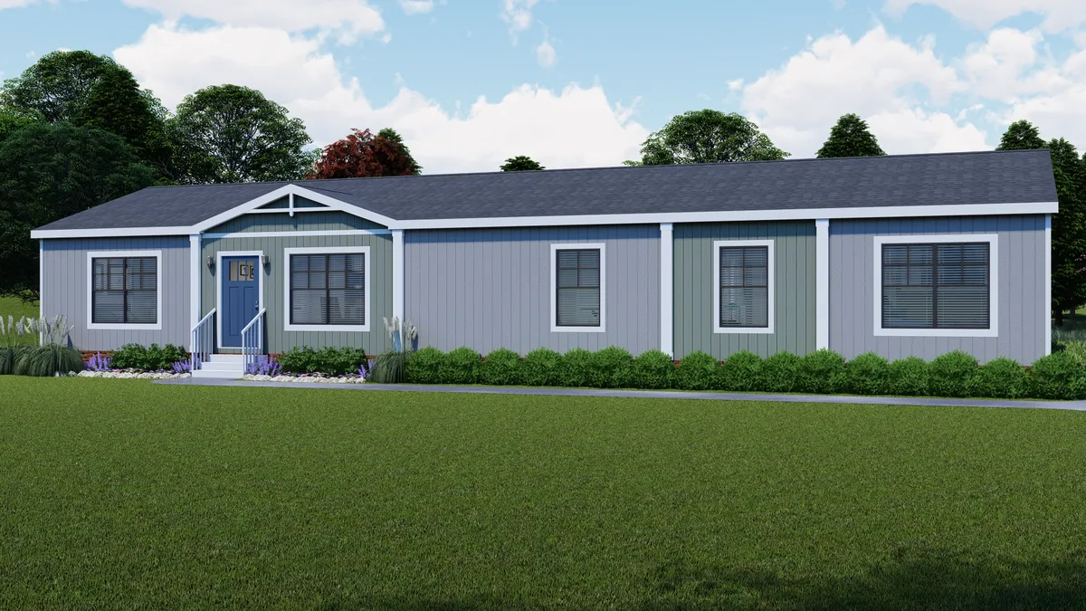 The FARM 3 FLEX DEN Exterior. This Manufactured Mobile Home features 3 bedrooms and 2 baths.