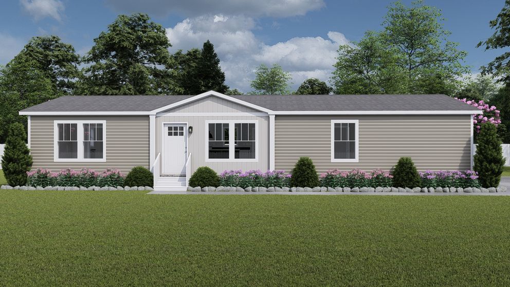 The BROWN EYED GIRL Exterior. This Manufactured Mobile Home features 4 bedrooms and 2 baths.