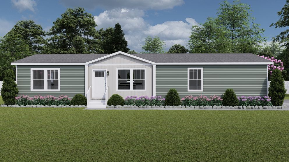 The BROWN EYED GIRL Exterior. This Manufactured Mobile Home features 4 bedrooms and 2 baths.
