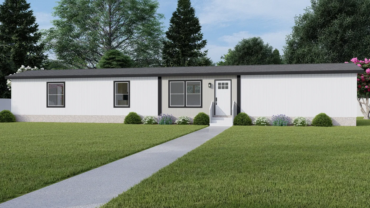 Colonial - TulleWhite. The MAGELLAN Exterior. This Manufactured Mobile Home features 3 bedrooms and 2 baths.