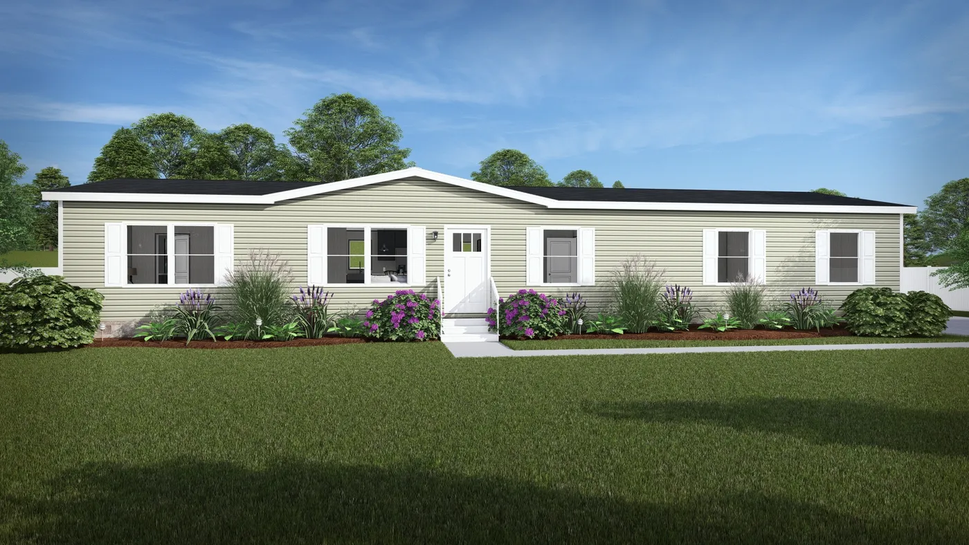 The ULTRA PRO 4 BR 28X68 Exterior. This Manufactured Mobile Home features 4 bedrooms and 2 baths.