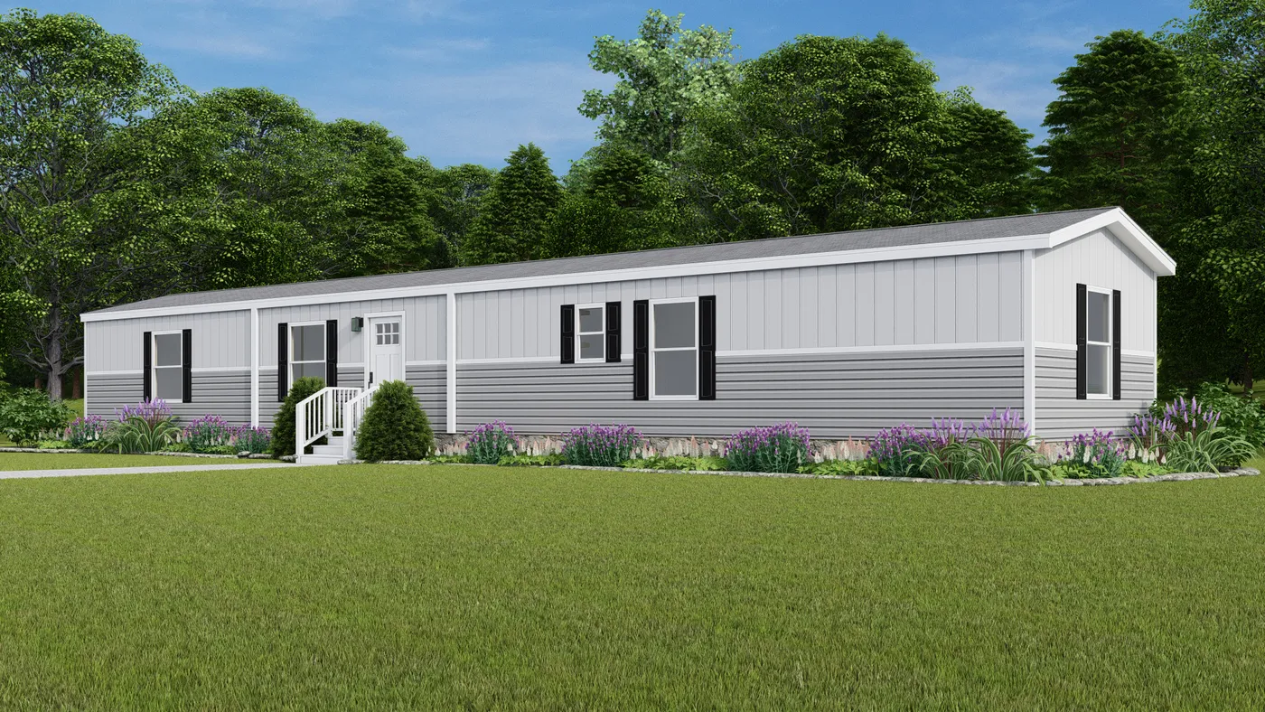 The VOYAGE Exterior. This Manufactured Mobile Home features 3 bedrooms and 2 baths.