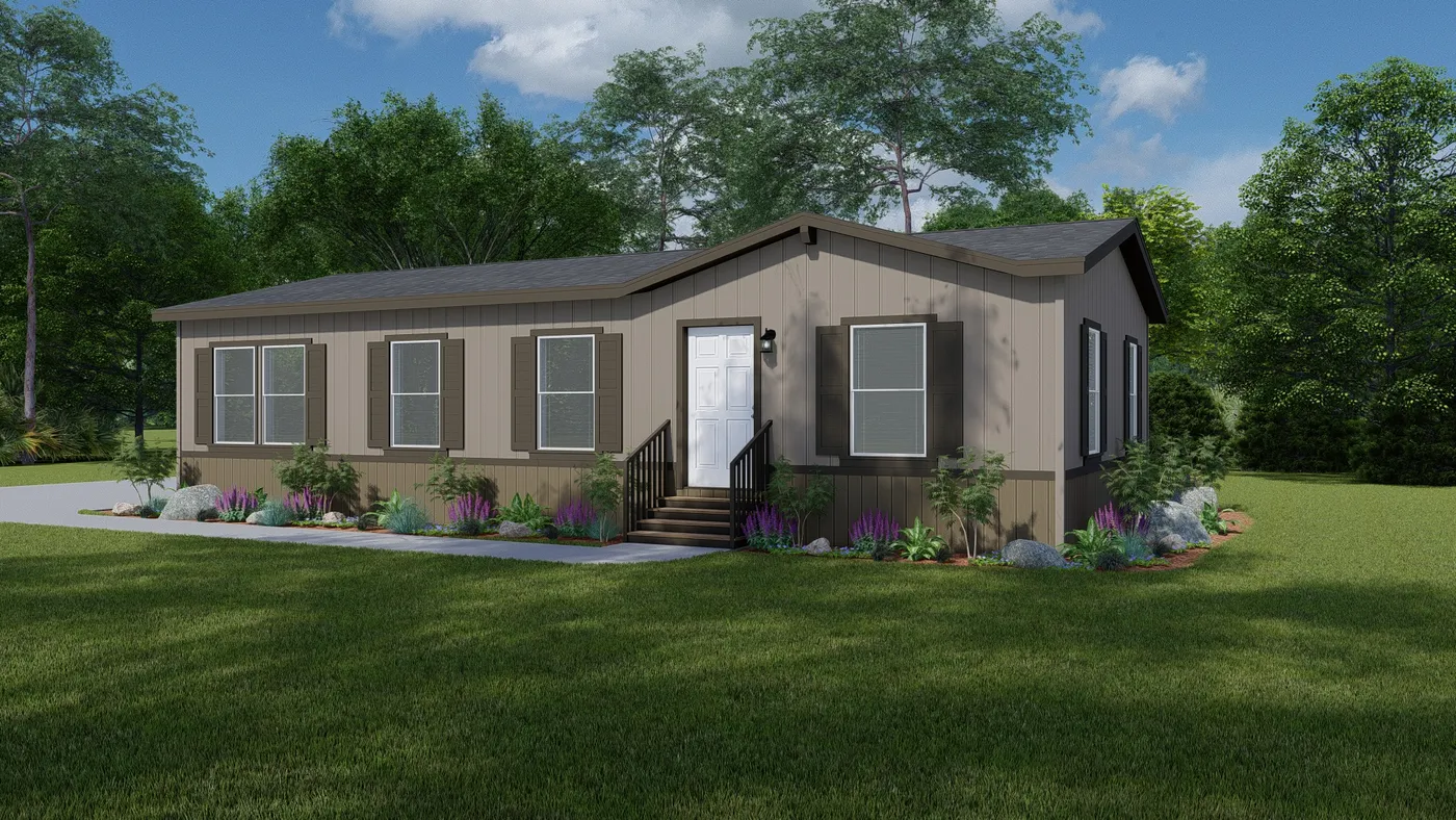 The FAIRPOINT 24463B Optional Heritage Exterior. This Manufactured Mobile Home features 3 bedrooms and 2 baths.