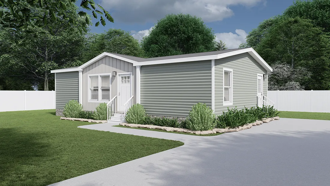 The SWEET DREAMS Exterior. This Manufactured Mobile Home features 3 bedrooms and 2 baths.