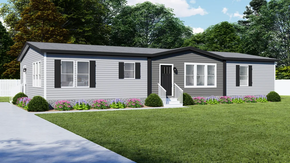 The DIAMOND Exterior. This Manufactured Mobile Home features 3 bedrooms and 2 baths.